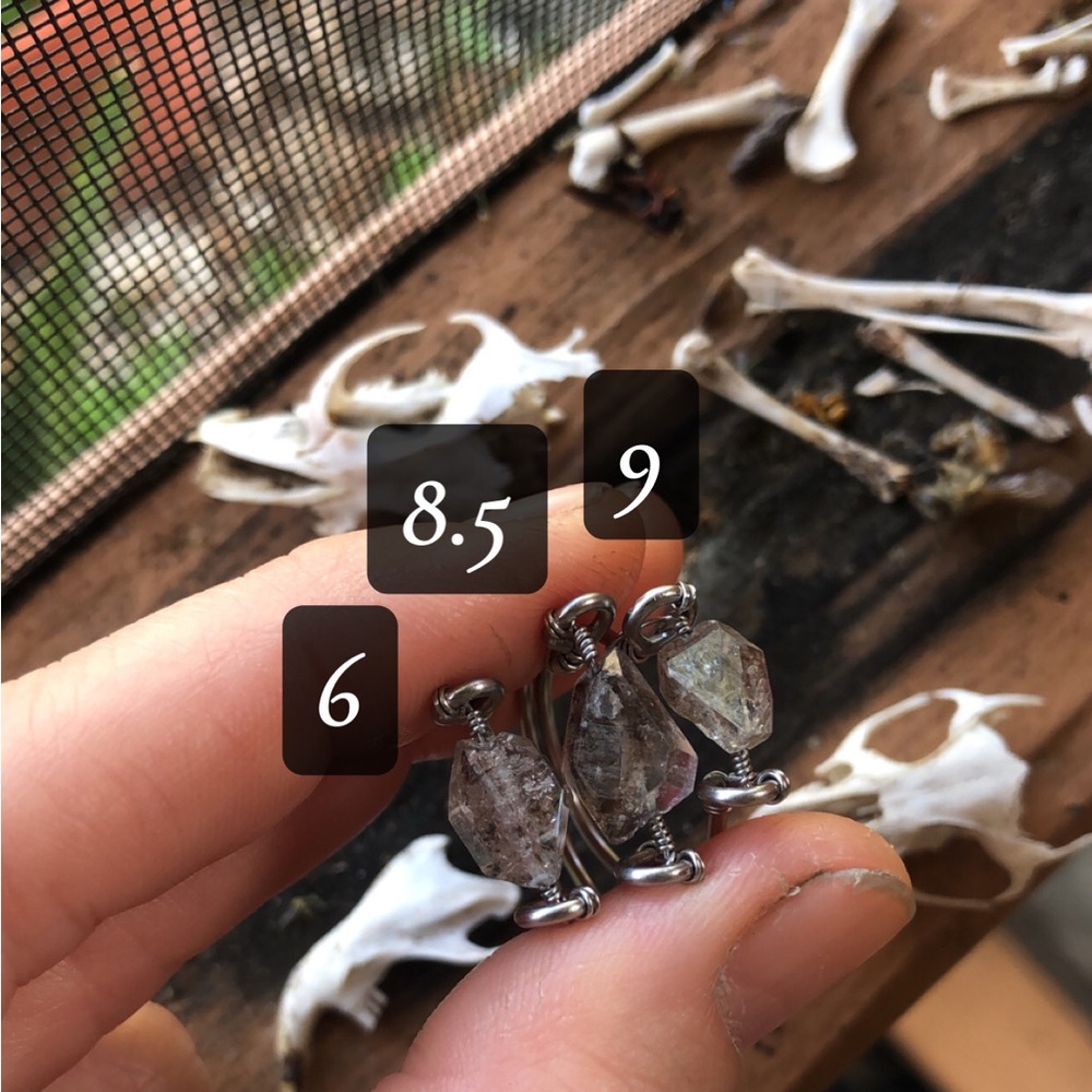 Custom Herkimer Diamond Ring Post